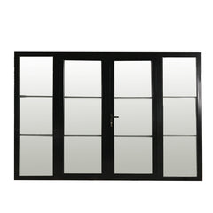 China WDMA Thermal Break Aluminum French Doors Hinged Door with Side Lite German Hardware