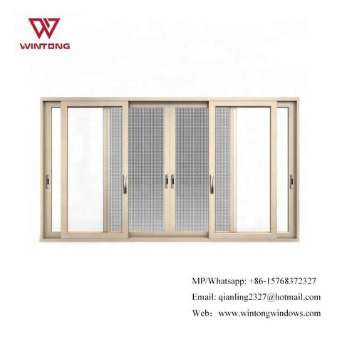 4 Track Sliding Door Aluminum Frame Aluminum Sliding Glass Door For Entry Door on China WDMA