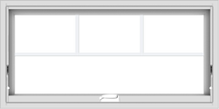 WDMA 40x20 (39.5 x 19.5 inch) White Vinyl uPVC Crank out Awning Window with Fractional Grilles