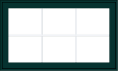 WDMA 40x24 (39.5 x 23.5 inch) Oak Wood Green Aluminum Push out Awning Window with Colonial Grids Exterior