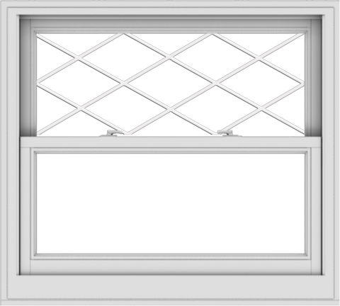 WDMA 40x36 (39.5 x 35.5 inch)  Aluminum Single Double Hung Window with Diamond Grids