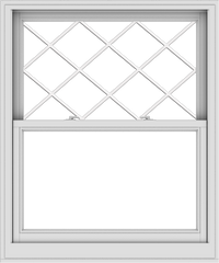 WDMA 40x48 (39.5 x 47.5 inch)  Aluminum Single Double Hung Window with Diamond Grids