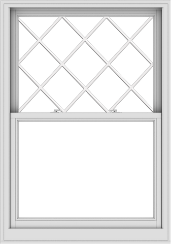 WDMA 40x57 (39.5 x 56.5 inch)  Aluminum Single Double Hung Window with Diamond Grids