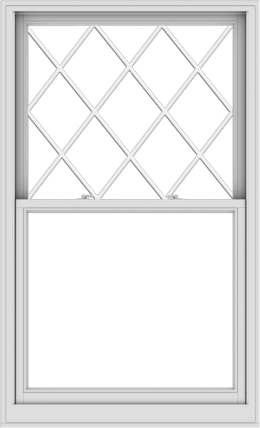 WDMA 40x66 (39.5 x 65.5 inch)  Aluminum Single Double Hung Window with Diamond Grids