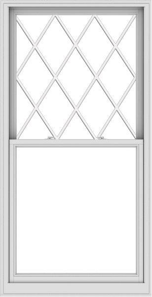 WDMA 40x78 (39.5 x 77.5 inch)  Aluminum Single Double Hung Window with Diamond Grids