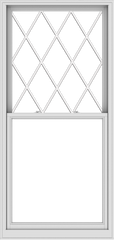 WDMA 40x84 (39.5 x 83.5 inch)  Aluminum Single Double Hung Window with Diamond Grids