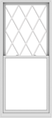 WDMA 40x90 (39.5 x 89.5 inch)  Aluminum Single Double Hung Window with Diamond Grids