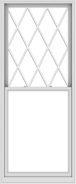 WDMA 40x96 (39.5 x 95.5 inch)  Aluminum Single Double Hung Window with Diamond Grids