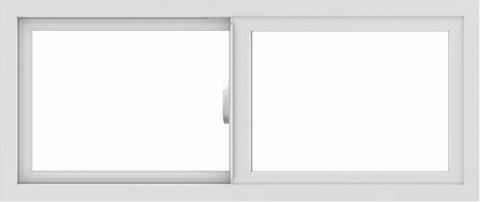 WDMA 42x18 (41.5 x 17.5 inch) Vinyl uPVC White Slide Window without Grids Interior