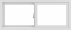 WDMA 42x18 (41.5 x 17.5 inch) Vinyl uPVC White Slide Window without Grids Interior