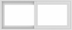 WDMA 42x18 (41.5 x 17.5 inch) Vinyl uPVC White Slide Window without Grids Exterior