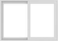 WDMA 42x30 (41.5 x 29.5 inch) Vinyl uPVC White Slide Window without Grids Interior