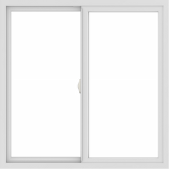 WDMA 42x42 (41.5 x 41.5 inch) Vinyl uPVC White Slide Window without Grids Interior