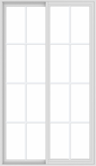 WDMA 42x72 (41.5 x 71.5 inch) Vinyl uPVC White Slide Window with Colonial Grids Exterior