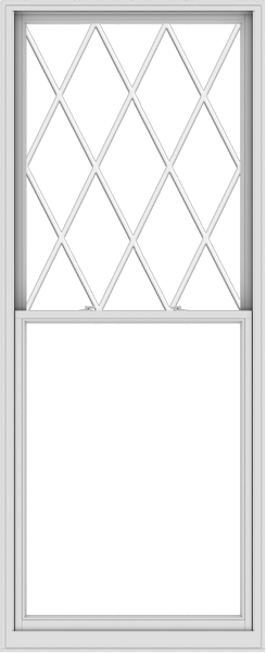 WDMA 44x108 (43.5 x 107.5 inch)  Aluminum Single Double Hung Window with Diamond Grids