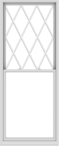 WDMA 44x108 (43.5 x 107.5 inch)  Aluminum Single Double Hung Window with Diamond Grids