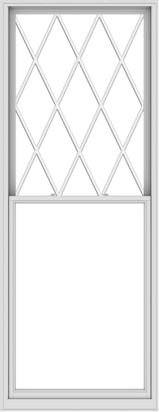 WDMA 44x114 (43.5 x 113.5 inch)  Aluminum Single Double Hung Window with Diamond Grids