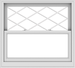 WDMA 44x40 (43.5 x 39.5 inch)  Aluminum Single Double Hung Window with Diamond Grids