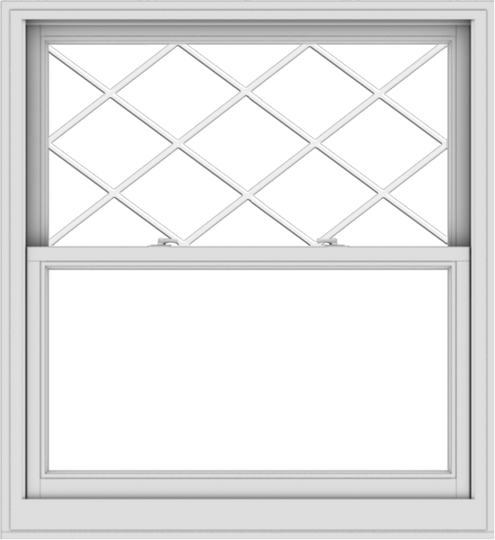 WDMA 44x48 (43.5 x 47.5 inch)  Aluminum Single Double Hung Window with Diamond Grids