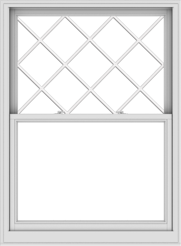 WDMA 44x60 (43.5 x 59.5 inch)  Aluminum Single Double Hung Window with Diamond Grids