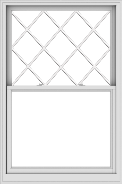 WDMA 44x66 (43.5 x 65.5 inch)  Aluminum Single Double Hung Window with Diamond Grids