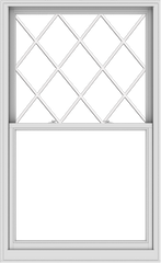 WDMA 44x72 (43.5 x 71.5 inch)  Aluminum Single Double Hung Window with Diamond Grids