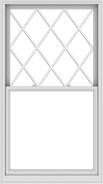 WDMA 44x78 (43.5 x 77.5 inch)  Aluminum Single Double Hung Window with Diamond Grids