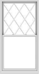 WDMA 44x84 (43.5 x 83.5 inch)  Aluminum Single Double Hung Window with Diamond Grids