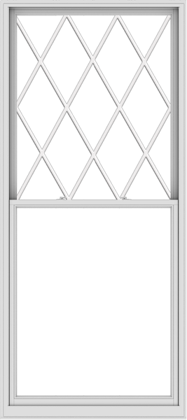 WDMA 48x108 (47.5 x 107.5 inch)  Aluminum Single Double Hung Window with Diamond Grids