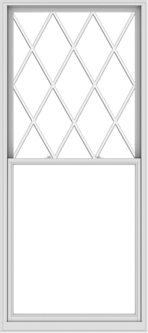 WDMA 48x108 (47.5 x 107.5 inch)  Aluminum Single Double Hung Window with Diamond Grids