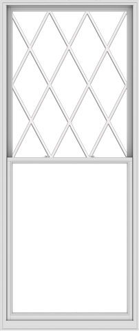 WDMA 48x114 (47.5 x 113.5 inch)  Aluminum Single Double Hung Window with Diamond Grids