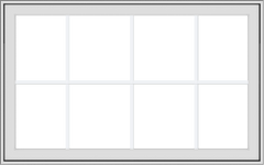 WDMA 48x30 (47.5 x 29.5 inch) White Vinyl uPVC Crank out Awning Window with Colonial Grids Exterior