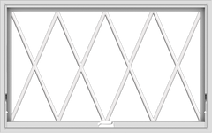 WDMA 48x30 (47.5 x 29.5 inch) White Vinyl uPVC Crank out Awning Window without Grids with Victorian Grills