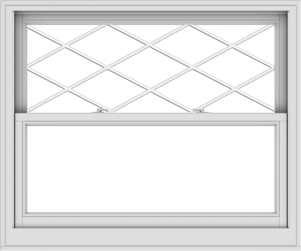 WDMA 48x40 (47.5 x 39.5 inch)  Aluminum Single Double Hung Window with Diamond Grids