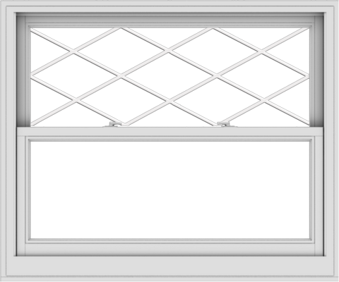 WDMA 48x40 (47.5 x 39.5 inch)  Aluminum Single Double Hung Window with Diamond Grids