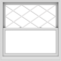 WDMA 48x48 (47.5 x 47.5 inch)  Aluminum Single Double Hung Window with Diamond Grids