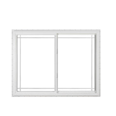 48x48 White Color Vinyl PVC uPVC Sliding  window