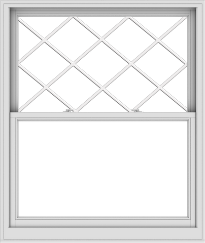 WDMA 48x57 (47.5 x 56.5 inch)  Aluminum Single Double Hung Window with Diamond Grids