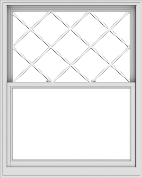 WDMA 48x60 (47.5 x 59.5 inch)  Aluminum Single Double Hung Window with Diamond Grids