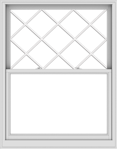 WDMA 48x61 (47.5 x 60.5 inch)  Aluminum Single Double Hung Window with Diamond Grids