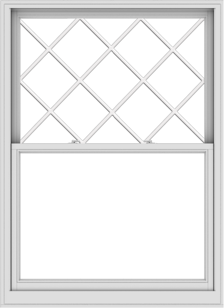 WDMA 48x66 (47.5 x 65.5 inch)  Aluminum Single Double Hung Window with Diamond Grids