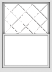 WDMA 48x66 (47.5 x 65.5 inch)  Aluminum Single Double Hung Window with Diamond Grids