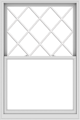 WDMA 48x72 (47.5 x 71.5 inch)  Aluminum Single Double Hung Window with Diamond Grids