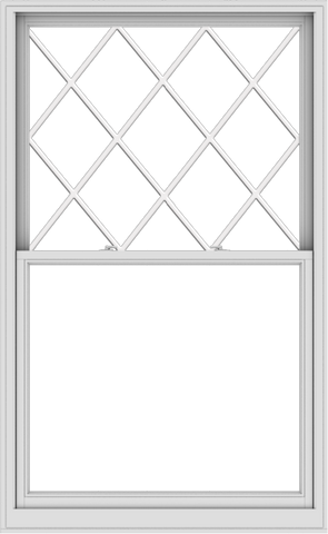 WDMA 48x78 (47.5 x 77.5 inch)  Aluminum Single Double Hung Window with Diamond Grids