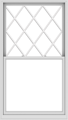 WDMA 48x84 (47.5 x 83.5 inch)  Aluminum Single Double Hung Window with Diamond Grids