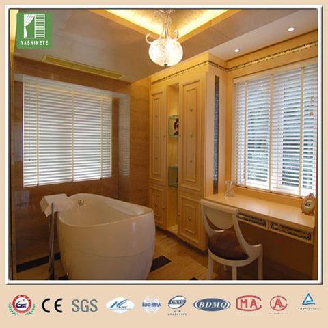 50mm sun shade wooden blinds window shutters built-in windows with shutters on China WDMA