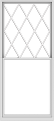 WDMA 54x120 (53.5 x 119.5 inch)  Aluminum Single Double Hung Window with Diamond Grids