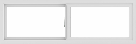 WDMA 54x18 (53.5 x 17.5 inch) Vinyl uPVC White Slide Window without Grids Interior