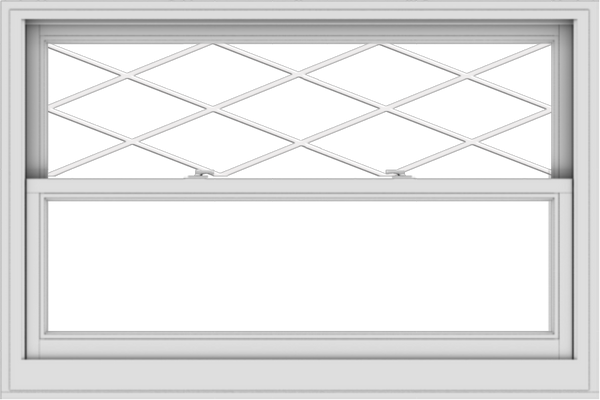 WDMA 54x36 (53.5 x 35.5 inch)  Aluminum Single Double Hung Window with Diamond Grids