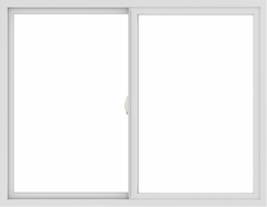 WDMA 54x42 (53.5 x 41.5 inch) Vinyl uPVC White Slide Window without Grids Interior